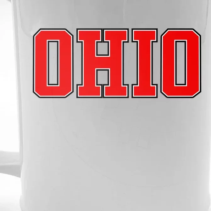 Ohio Jersey Block Logo Front & Back Beer Stein