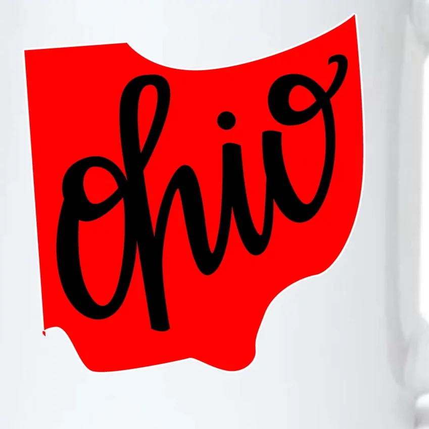 Ohio Outline State Black Color Changing Mug