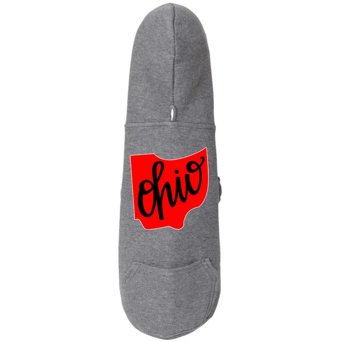 Ohio Outline State Doggie 3-End Fleece Hoodie