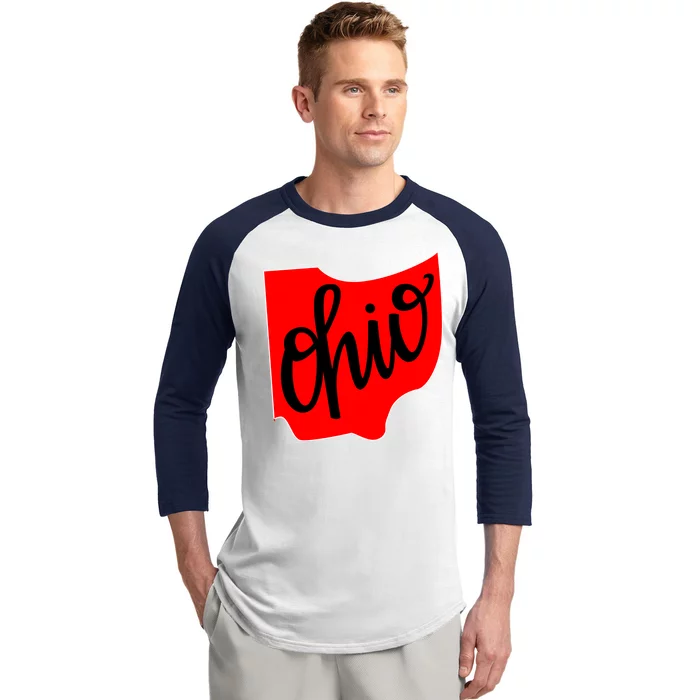 Ohio Outline State Baseball Sleeve Shirt