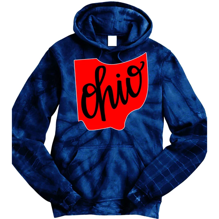 Ohio Outline State Tie Dye Hoodie