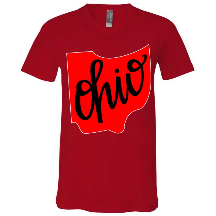 Ohio Outline State V-Neck T-Shirt