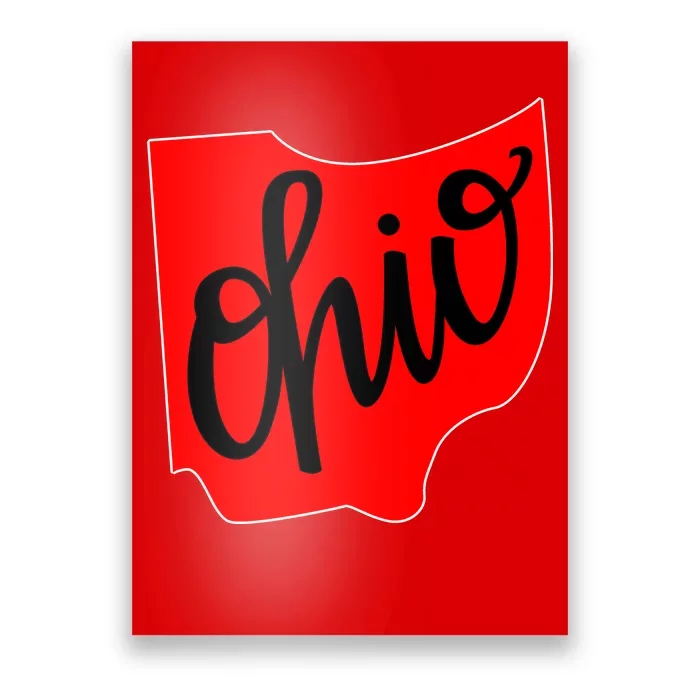 Ohio Outline State Poster