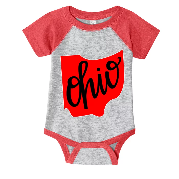 Ohio Outline State Infant Baby Jersey Bodysuit