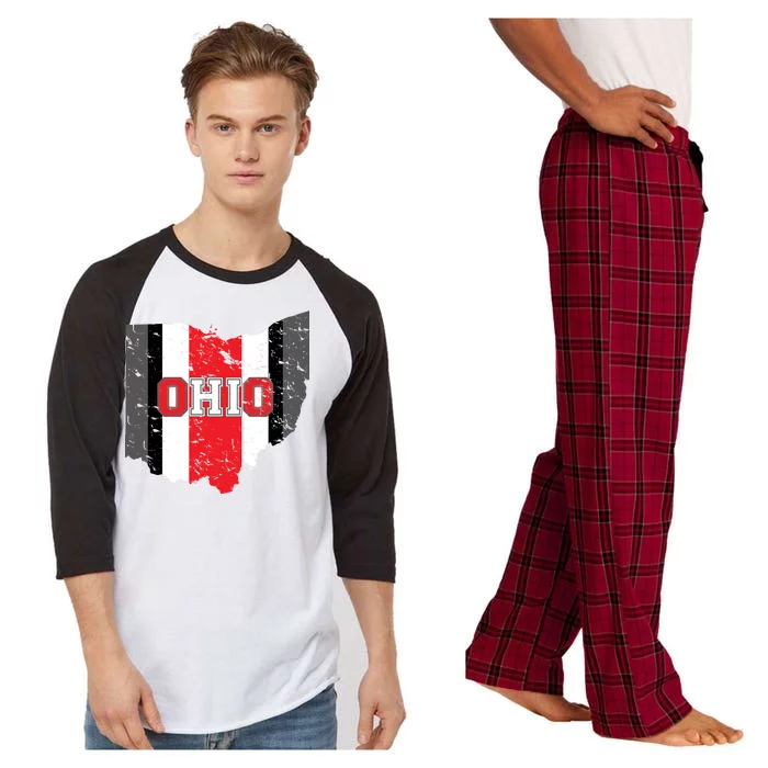 Ohio State Pride Striped Raglan Sleeve Pajama Set