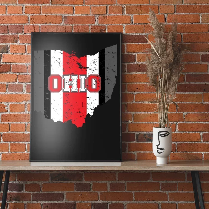 Ohio State Pride Striped Poster