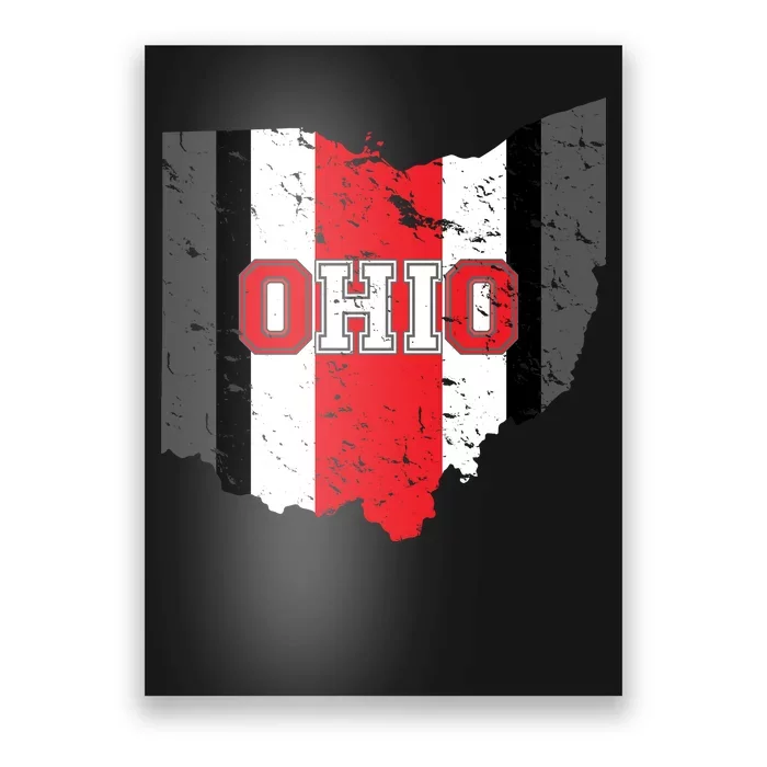 Ohio State Pride Striped Poster