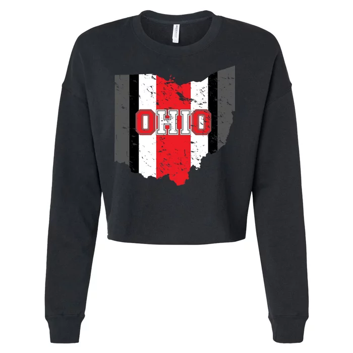 Ohio State Pride Striped Cropped Pullover Crew