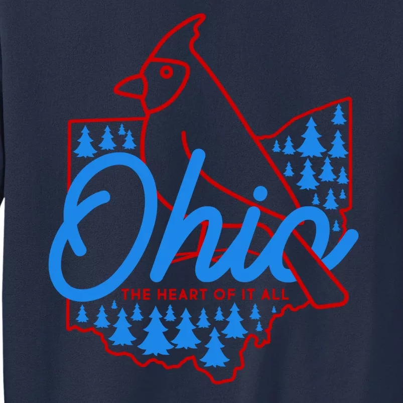 Ohio The Heart Of It All State Bird Cardinal Sweatshirt