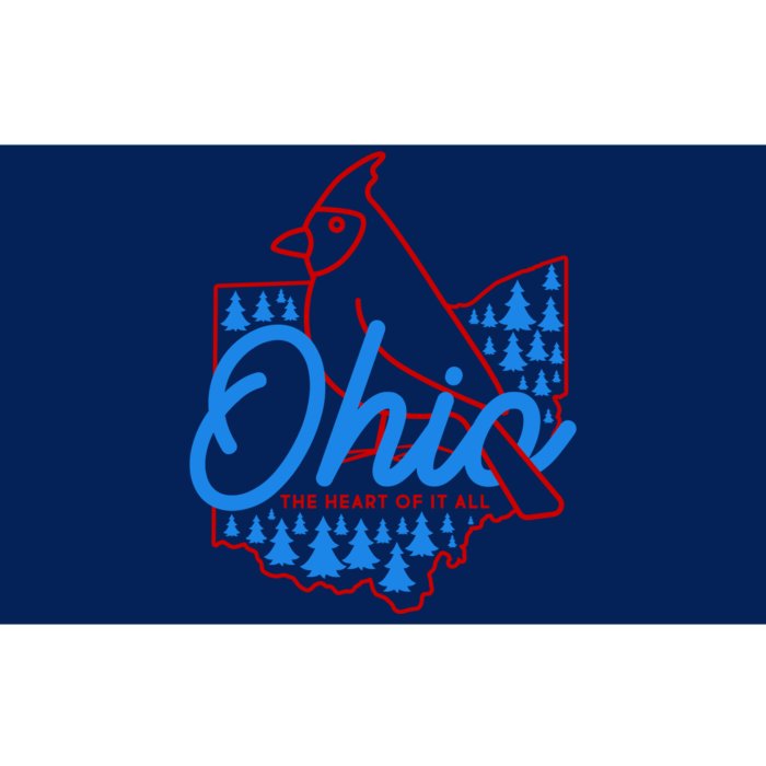 Ohio The Heart Of It All State Bird Cardinal Bumper Sticker