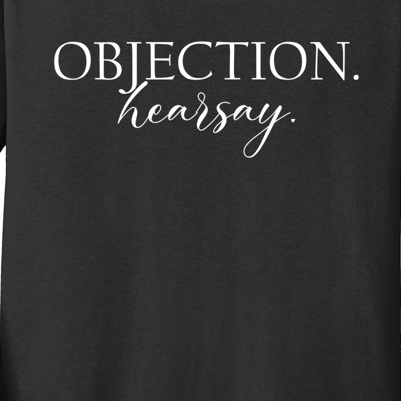 Objection Hearsay Johnny Depp Kids Long Sleeve Shirt