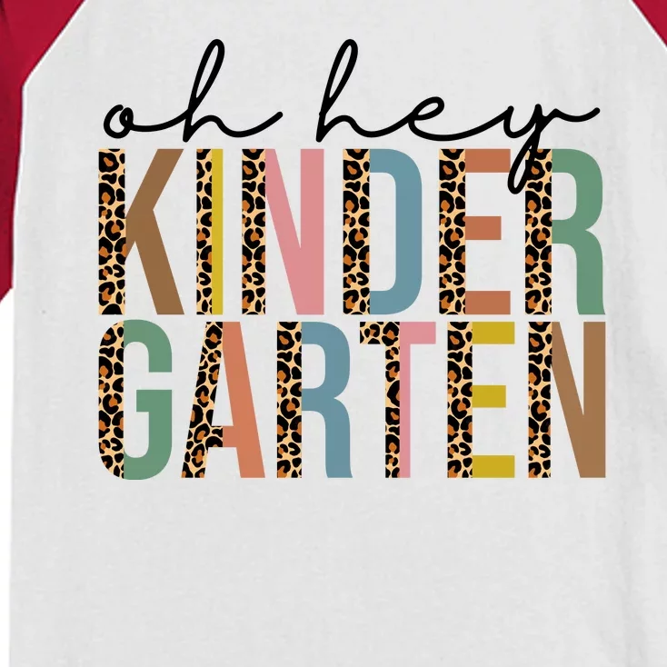 Oh Hey Kindergarten Back To School Kids Colorblock Raglan Jersey