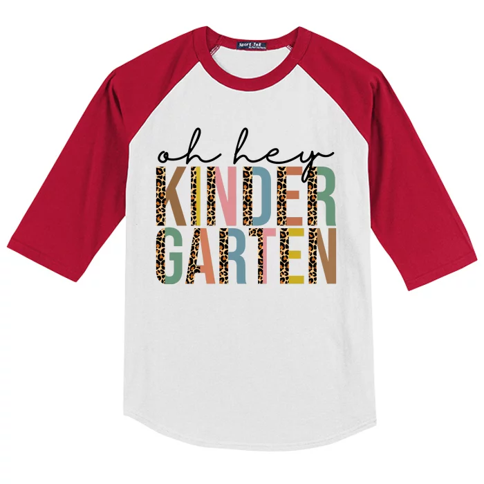 Oh Hey Kindergarten Back To School Kids Colorblock Raglan Jersey