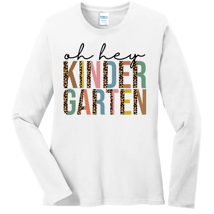 Oh Hey Kindergarten Back To School Ladies Long Sleeve Shirt