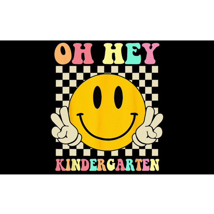 Oh Hey Kindergarten Hippie Smile Face Retro Back To School Bumper Sticker