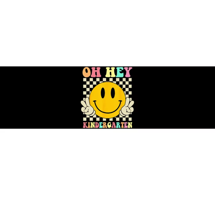 Oh Hey Kindergarten Hippie Smile Face Retro Back To School Bumper Sticker