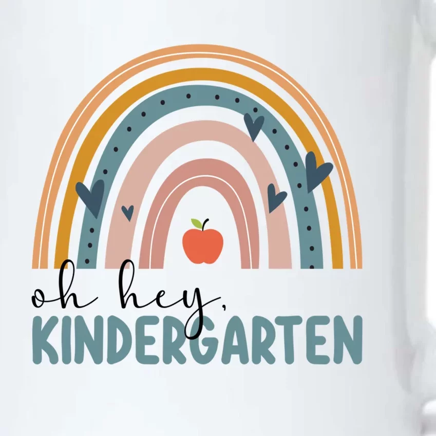 Oh Hey Kindergarten Teacher Boho Rainbow Team Kindergarten Great Gift Black Color Changing Mug