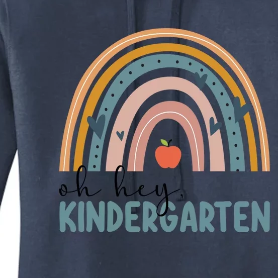 Oh Hey Kindergarten Teacher Boho Rainbow Team Kindergarten Great Gift Women's Pullover Hoodie