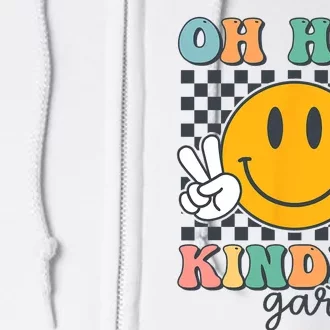 Oh Hey Kindergarten Teachers Kids Retro Smile Back To School Full Zip Hoodie