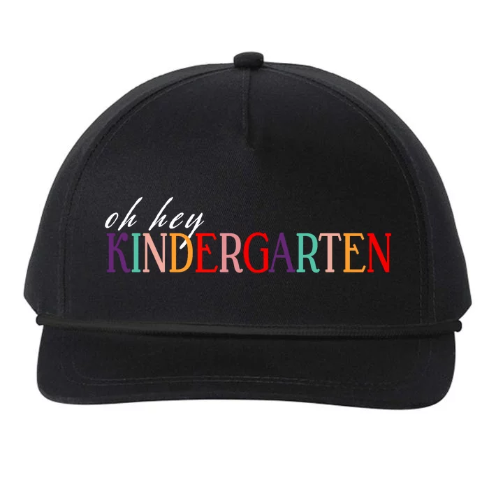 Oh Hey Kindergarten Snapback Five-Panel Rope Hat