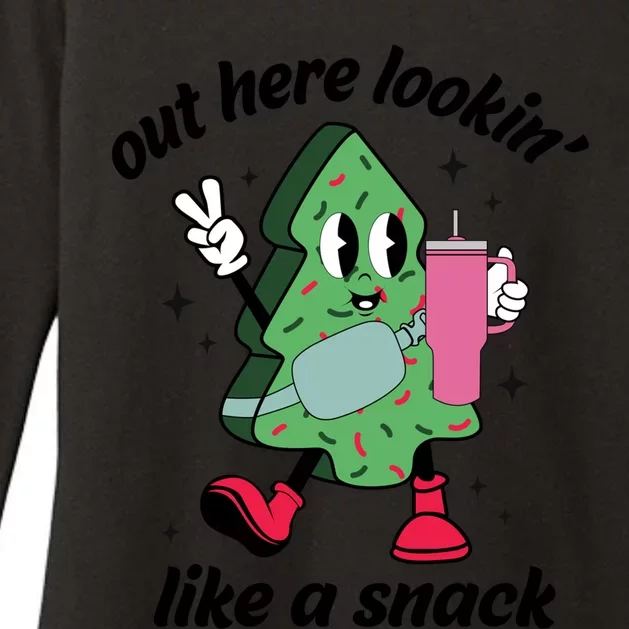 Out Here Lookin Like A Snack Stanley Tumbler Funny Christmas Gift Womens CVC Long Sleeve Shirt