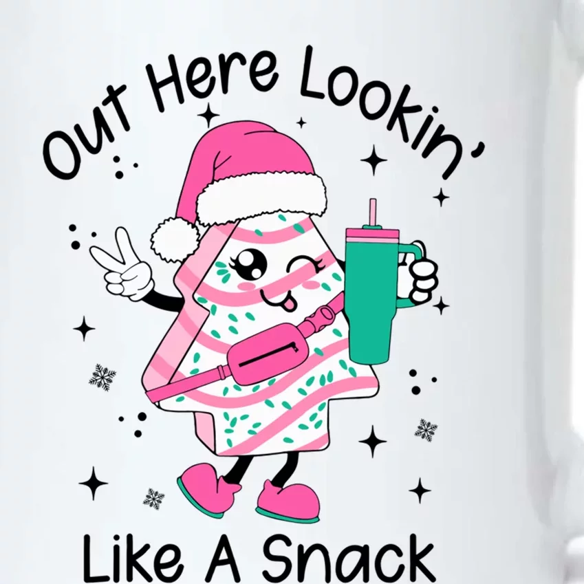 Out Here Looking Like A Snack Funny Christmas Gift Black Color Changing Mug