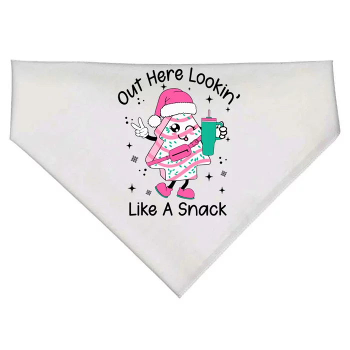 Out Here Looking Like A Snack Funny Christmas Gift USA-Made Doggie Bandana