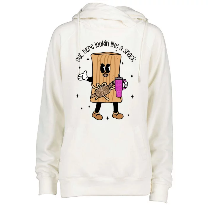 Out Here Lookin Like A Snack Christmas Tamale Cute Gift Womens Funnel Neck Pullover Hood