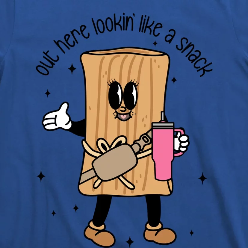 Out Here Lookin Like A Snack Christmas Tamale Funny Gift T-Shirt