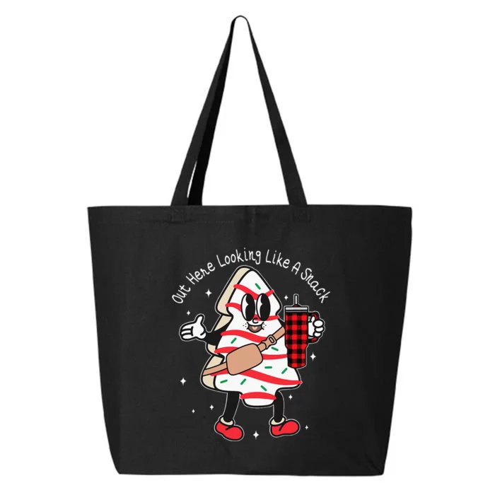 Out Here Looking Like A Snack Cute Xmas Tree Cake Christmas 25L Jumbo Tote