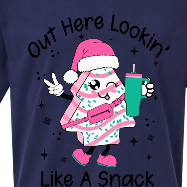 Out Here Looking Like A Snack Funny Christmas Cool Gift Sueded Cloud Jersey T-Shirt