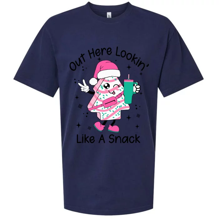 Out Here Looking Like A Snack Funny Christmas Cool Gift Sueded Cloud Jersey T-Shirt