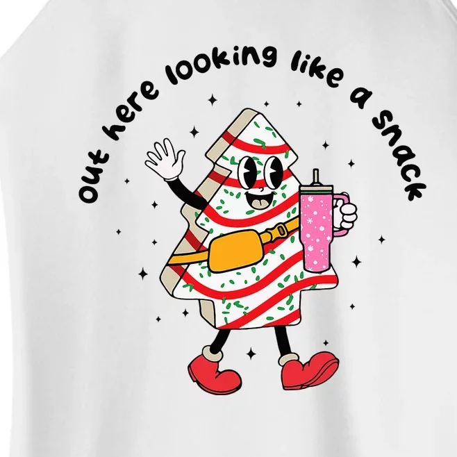 Out Here Looking Like A Snack Christmas Tree Cake Snack Cake Women’s Perfect Tri Rocker Tank