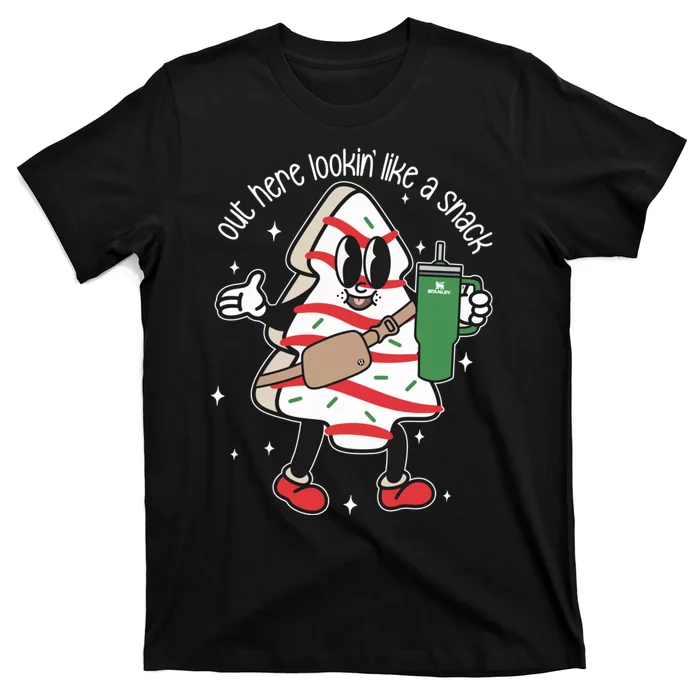 Out Here Looking Like A Snack Cute Boo Jee Xmas Trees Cakes T-Shirt