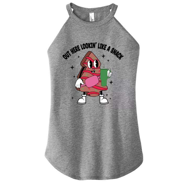 Out Here Lookin Like A Snack Stanley Tumbler Xmas Tree Cake Gift Women’s Perfect Tri Rocker Tank