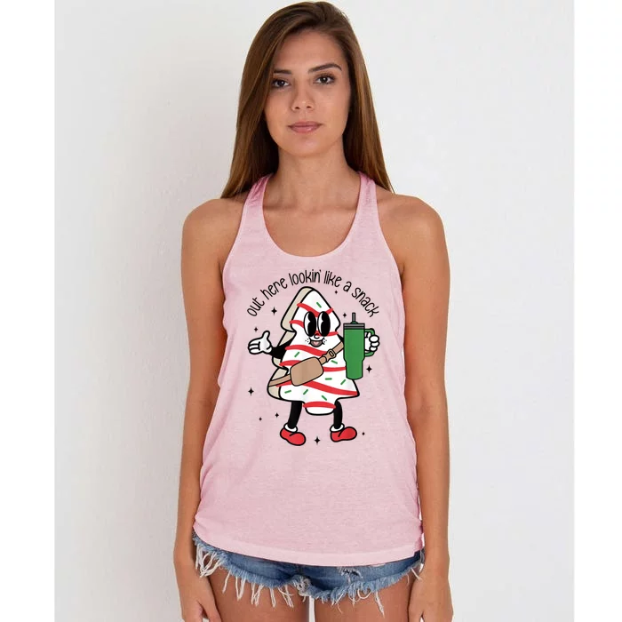 Out Here Lookin Like A Snack Cute Gift Women's Knotted Racerback Tank