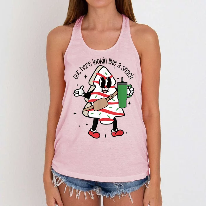 Out Here Lookin Like A Snack Cute Gift Women's Knotted Racerback Tank