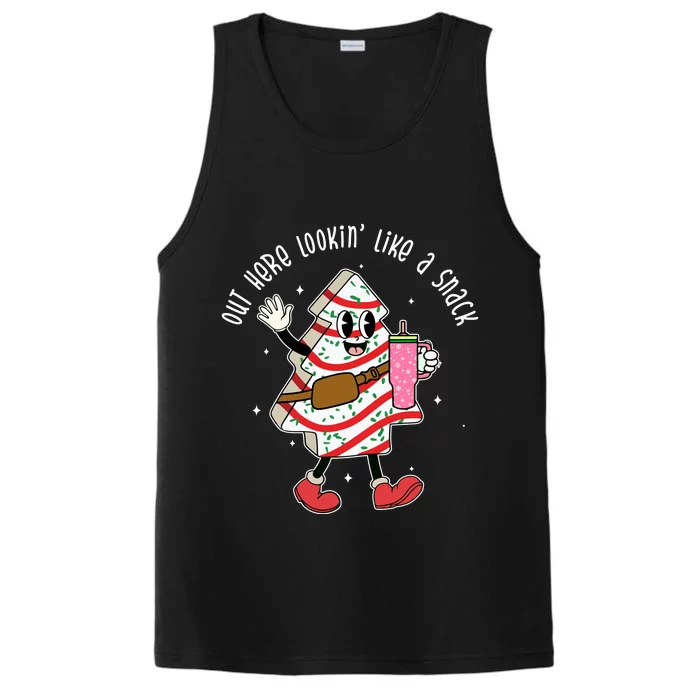 Out Here Lookin Like A Snack Christmas Funny Performance Tank