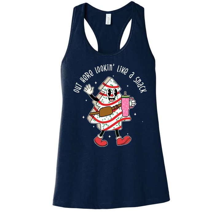 Out Here Lookin Like A Snack Christmas Funny Women's Racerback Tank