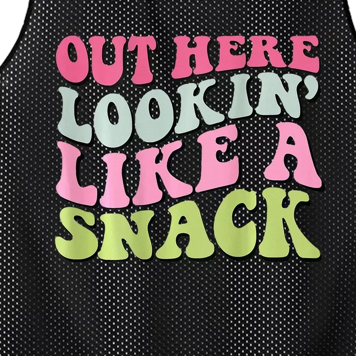 Out Here Lookin Like A Snack Mesh Reversible Basketball Jersey Tank