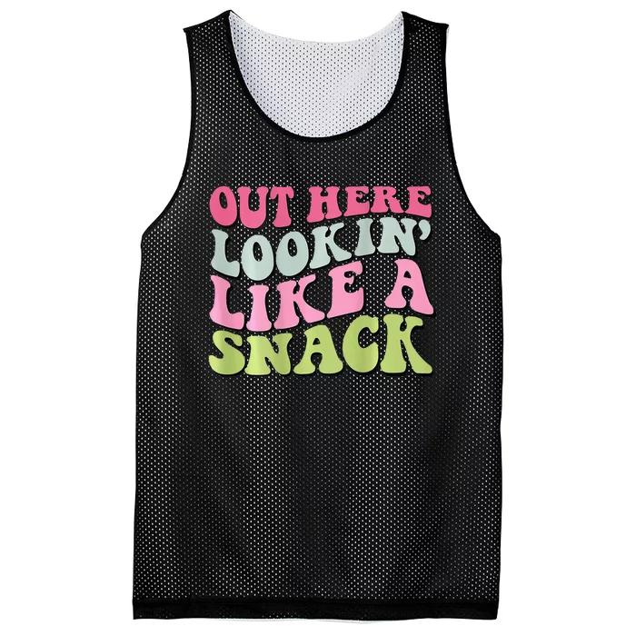 Out Here Lookin Like A Snack Mesh Reversible Basketball Jersey Tank