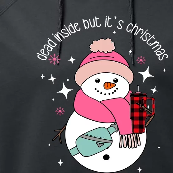 Out Here Looking Like A Snack Cute Boo Jee Xmas Snowman Performance Fleece Hoodie