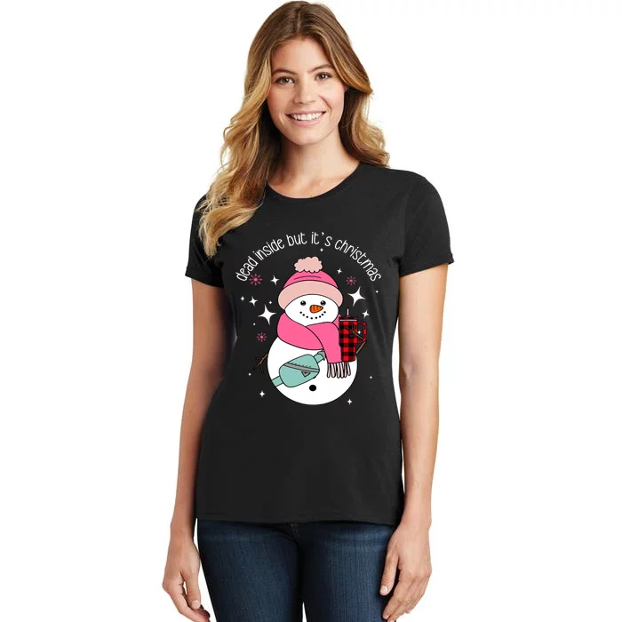 Out Here Looking Like A Snack Cute Boo Jee Xmas Snowman Women's T-Shirt