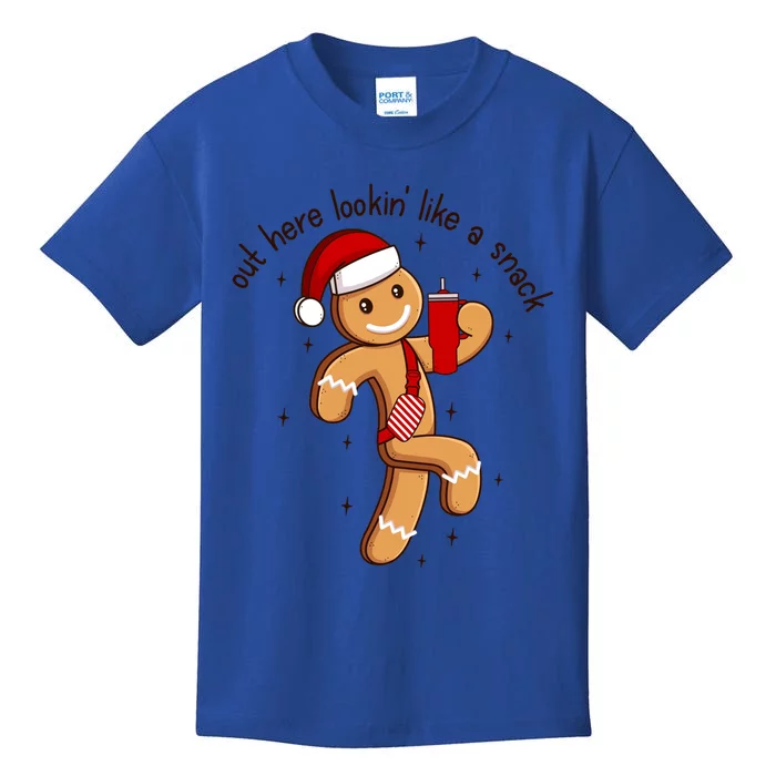 Out Here Lookin Like A Snack Boojee Gingerbread Christmas Funny Gift Kids T-Shirt