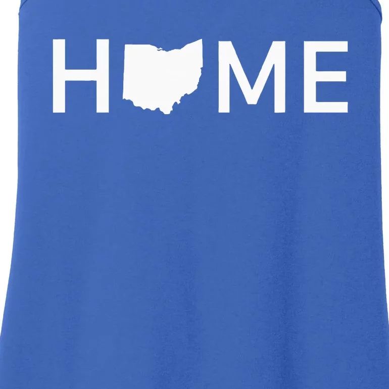 Ohio Home Love U.S. State Outline Silhouette Ladies Essential Tank