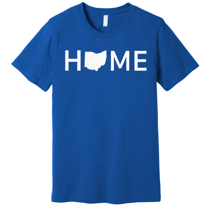 Ohio Home Love U.S. State Outline Silhouette Premium T-Shirt