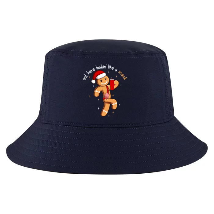 Out Here Looking Like A Snack Funny Boujee Xmas Gingerbread Cool Comfort Performance Bucket Hat