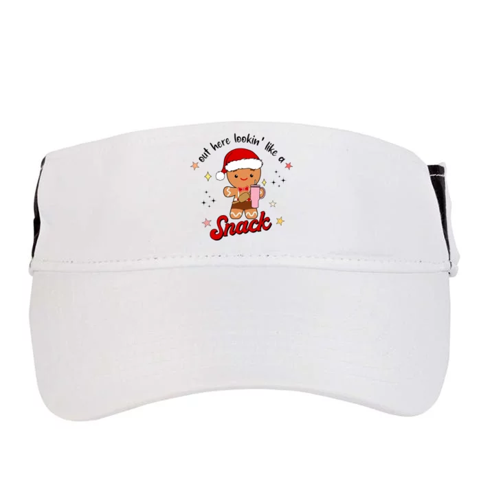 Out Here Lookin Like A Snack Funny Christmas Gingerbread Adult Drive Performance Visor