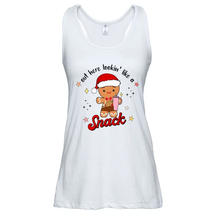 Out Here Lookin Like A Snack Funny Christmas Gingerbread Ladies Essential Flowy Tank