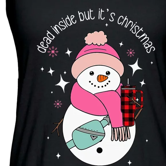 Out Here Looking Like A Snack Cute Boo Jee Xmas Snowman Ladies Essential Flowy Tank